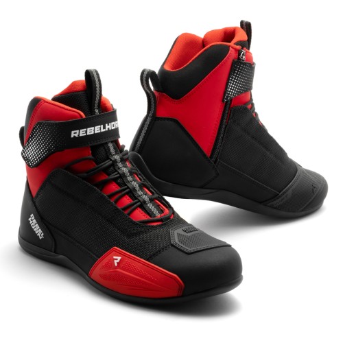 Rebelhorn Swift motoros cipő fekete/piros Rebelhorn Swift motoros cipő fekete/piros