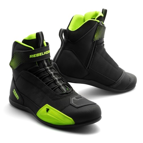 Rebelhorn Swift motoros cipő fekete/neon Rebelhorn Swift motoros cipő fekete/neon