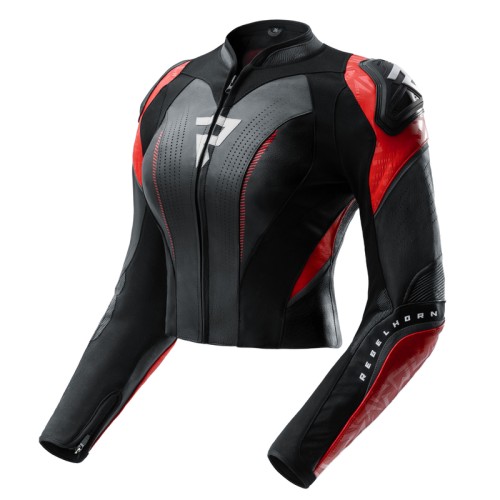 Rebelhorn Diva rs motocycle jacket női bőrdzseki fekete/piros