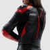 Rebelhorn Diva rs motocycle jacket női bőrdzseki fekete/piros